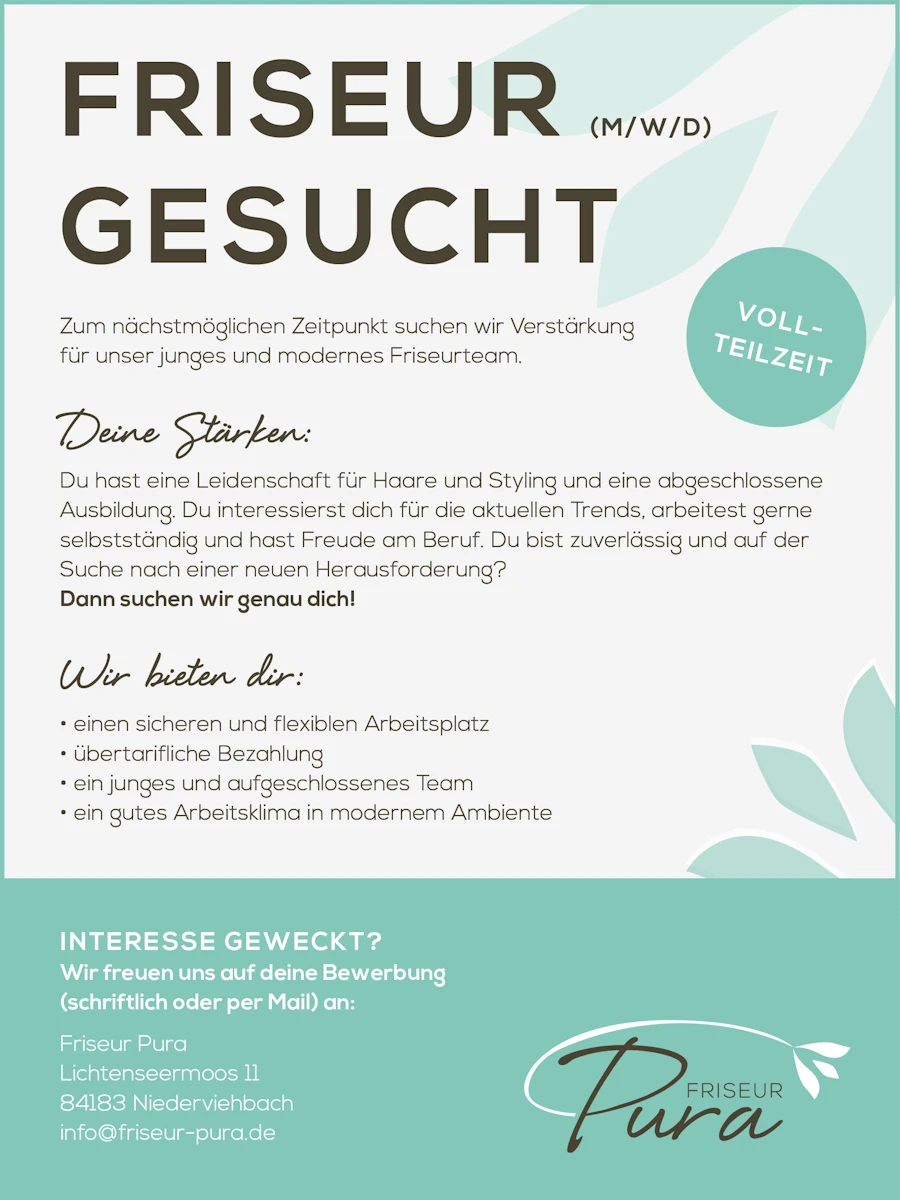 Friseur gesucht!